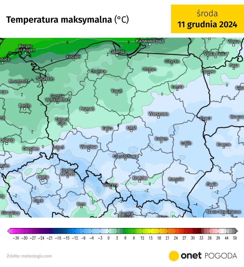 W połowie przyszłego tygodnia zrobi się zimniej i na wschodzie oraz południu nawet w pełni dnia możemy mieć nie więcej niż 0 st. C