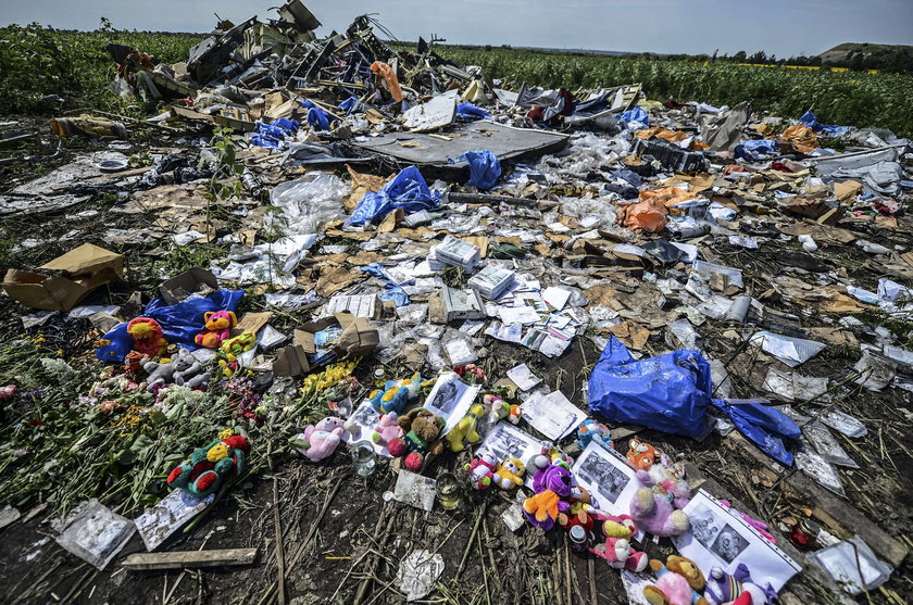 Miejsce gdzie spadł zestrzelony boeing 