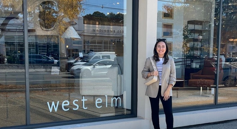 I'm an interior designer who enjoys shopping at West Elm. Mina Lisanin