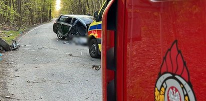 Samochód zatrzymał się na drzewie. Tam była cała rodzina. Tragedia w Mysłowicach