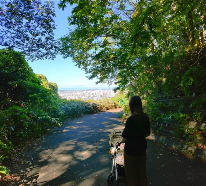 Park Miyanooka i widok na dzielnicę Nishiku w Sapporo