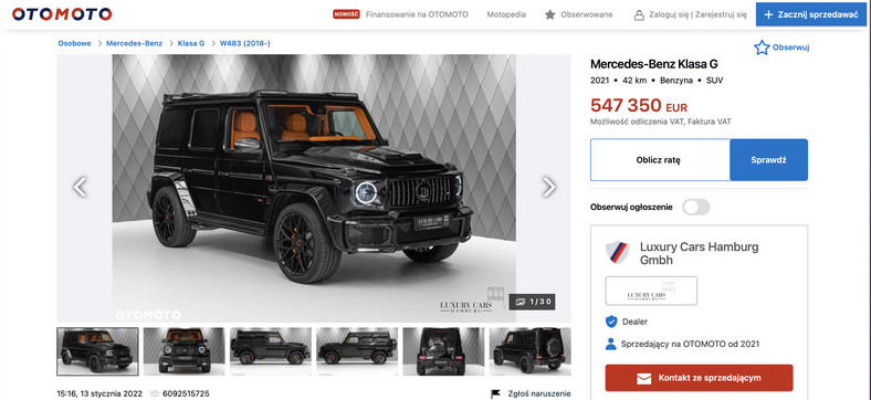 Mercedes-Benz G Brabus Widestar - 2 mln 476 tys. 291 zł