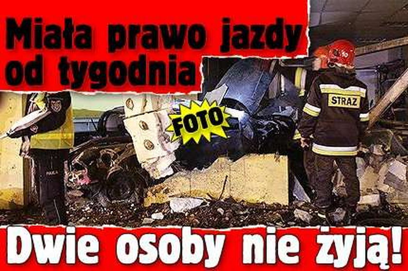 Miała prawo jazdy od tygodnia. Dwie osoby nie żyją! FOTO