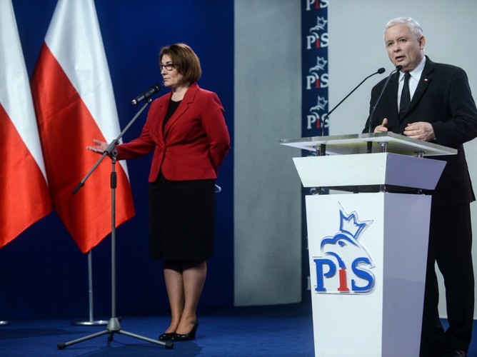 Beata Mazurek i Jarosław Kaczyński