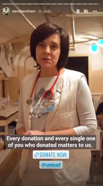 Lekarka z Ukrainy pokazuje pracę w szpitalu na Instagramie Davida Beckhama