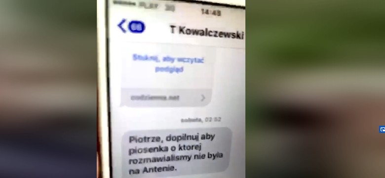 Metz pokazał Olejnik sms-a od dyrektora Trójki z prośbą o usunięcie piosenki Kazika