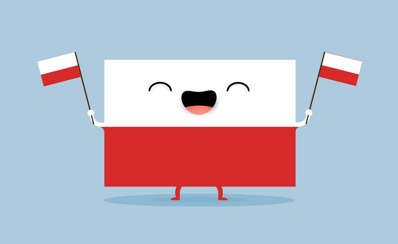 Polska flaga z uśmiechem