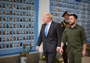 Boris Džonson i Volodimir Zelenski u Kijevu 17. juna