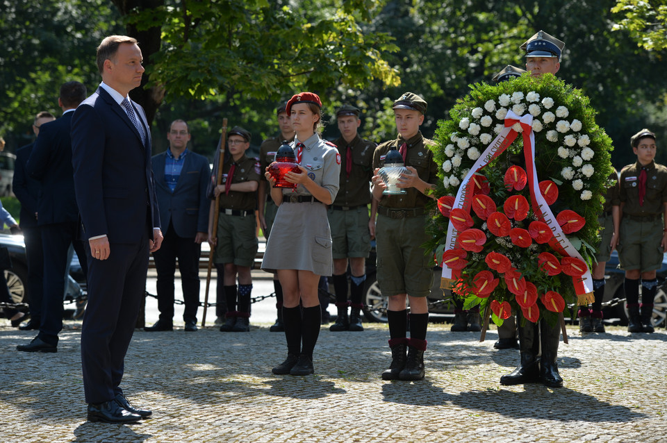 WARSZAWA 73. ROCZNICA WYBUCHU POWSTANIA WARSZAWSKIEGO (Andrzej Duda)