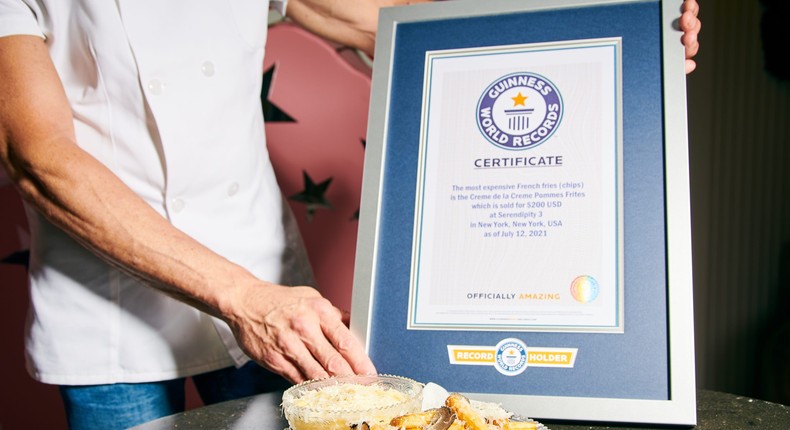 Serendipity3 holds the Guinness World Record for the most expensive French fries
