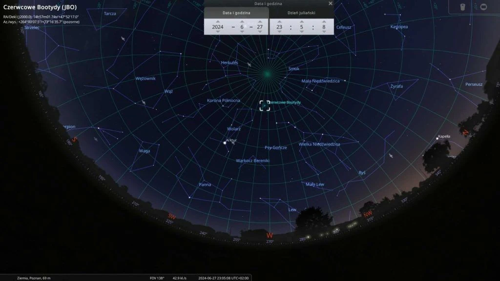 Aparecerán objetos en el cielo occidental.