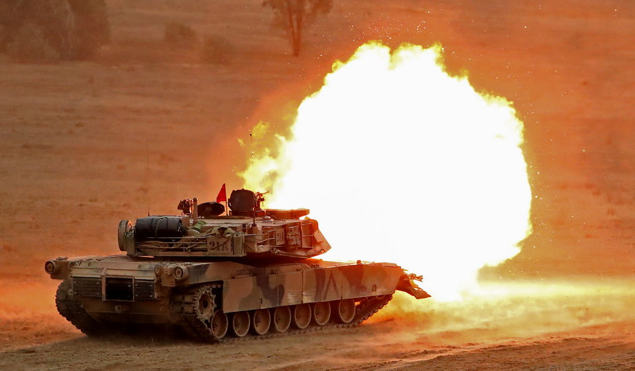 M1A1 Abrams podczas ćwiczeń w Australii.