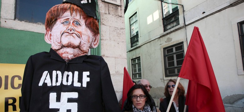 Merkel w Portugalii. "Wracaj do piekła"