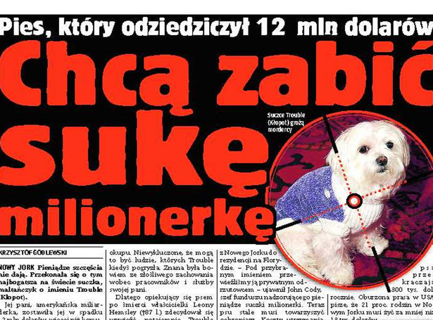 Pies odziedziczył 12 milionów dolarów