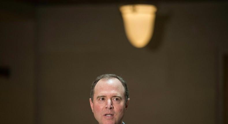 Adam Schiff, the ranking Democrat on the US House Intelligence Committee, speaks to the press about the committee's ongoing investigation on Russian meddling in the 2016 presidential election at the Capitol in Washington, DC, on March 30, 2017