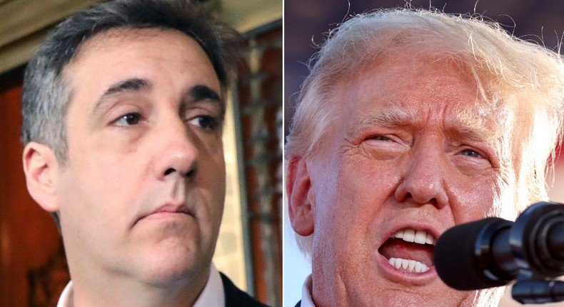 Michael Cohen (left) and Donald TrumpSpencer Platt/Getty Images; Mario Tama/Getty Images