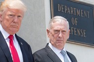 Donald Trump and James Mattis at the Pentagon for National Security Meeting