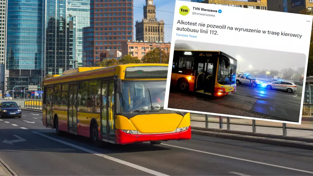 Kierowca autobusu nie mógł uruchomić silnika, bo alkotest wykrył alkohol w wydychanym powietrzu