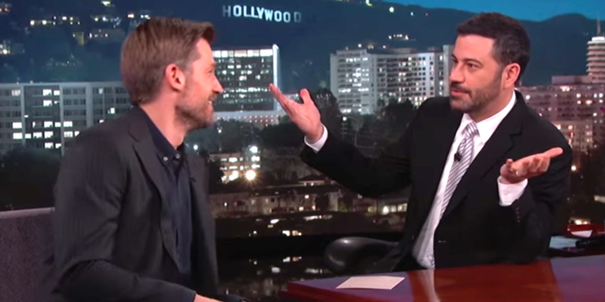 Nikolaj Coster-Waldau and Jimmy Kimmel.