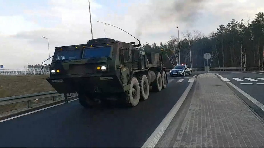 Wojska amerykańskie na drogach w województwie łódzkim