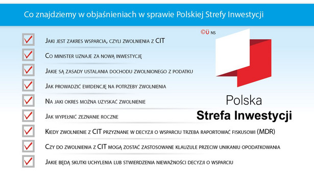 Co znajdziemy w objaśnieniach w sprawie Polskiej Strefy Inwestycji