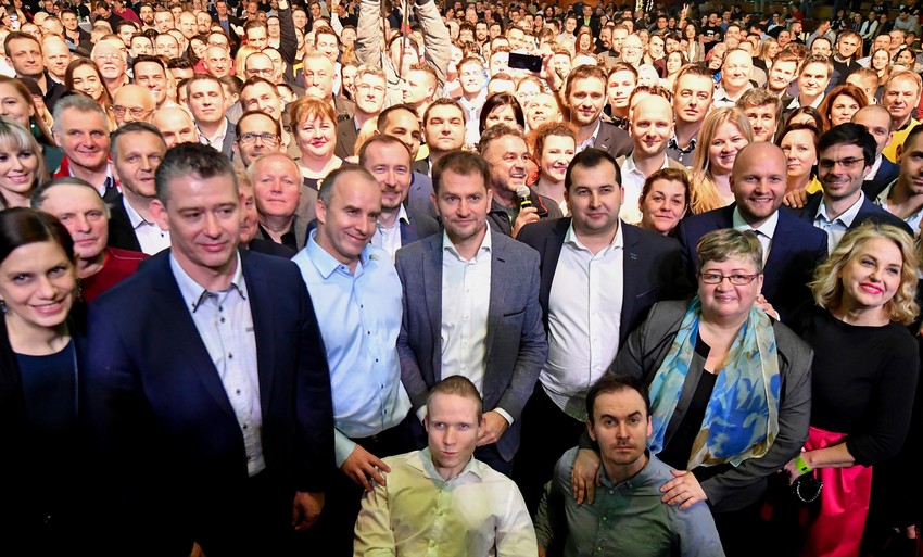 Obični ljudi - pristalice sa Igorom Matovičem nakon izbora