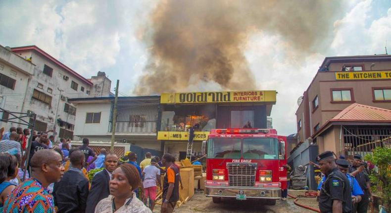 A fire accident scene in Lagos (image used for illustrative purpose) [PM News]