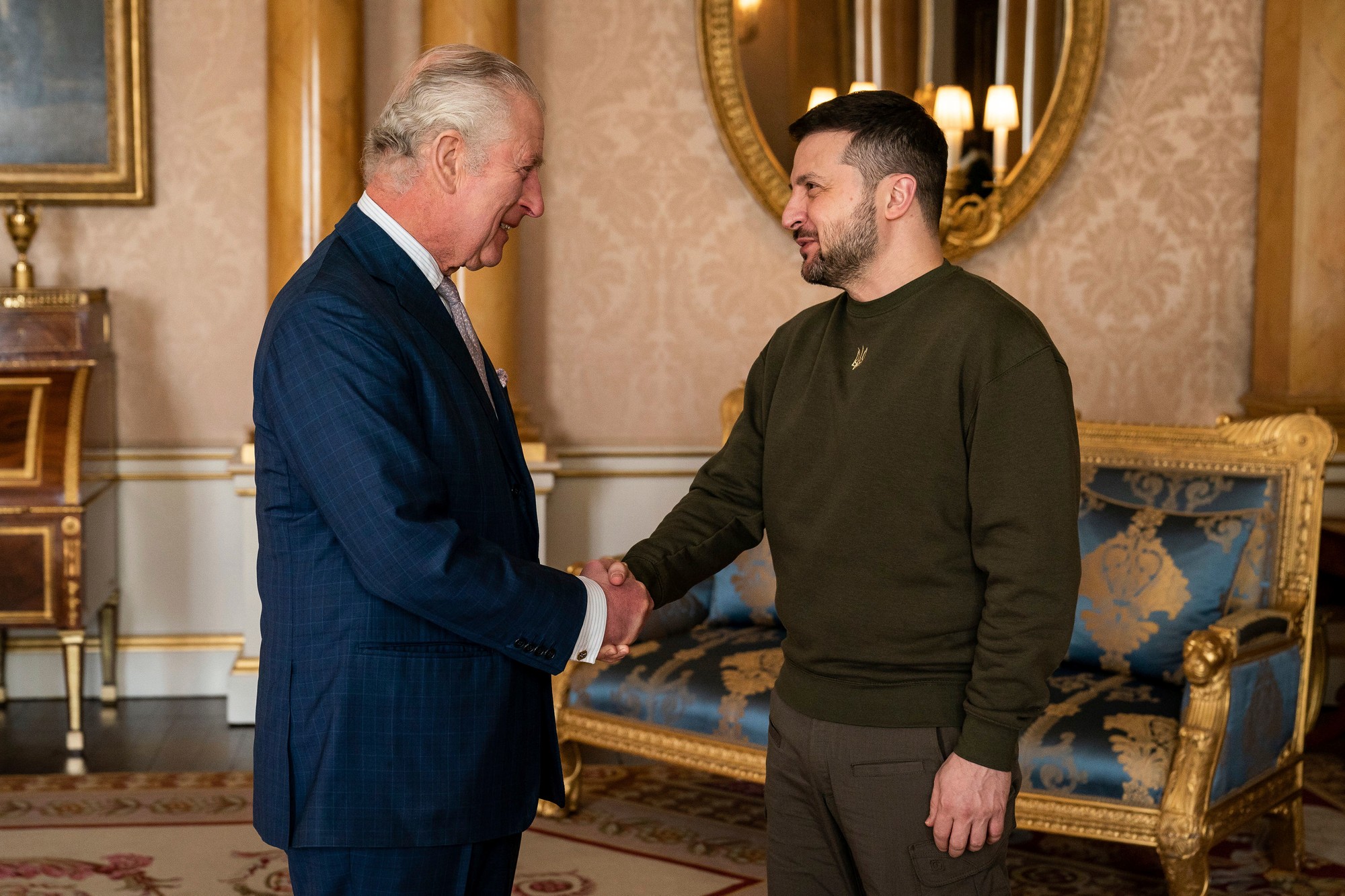 Ukrajinský prezident na stretnutí s britským kráľom.