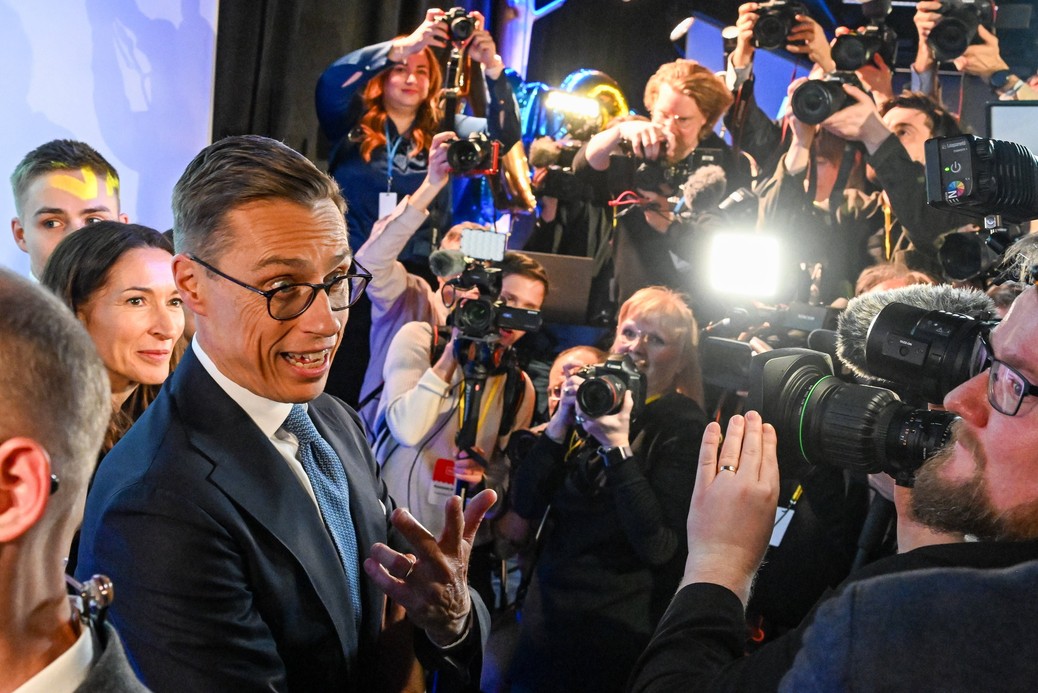 Alexander Stubb po zwycięstwie w wyborach prezydenckich.