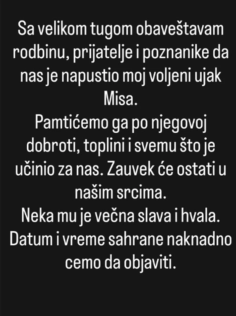 Umro Miša Stojičić