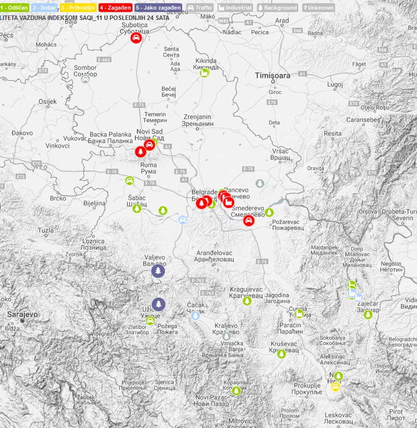 Valjevo i Kosjerić "vode" na listi najzagađeniji gradova u našoj zemlji