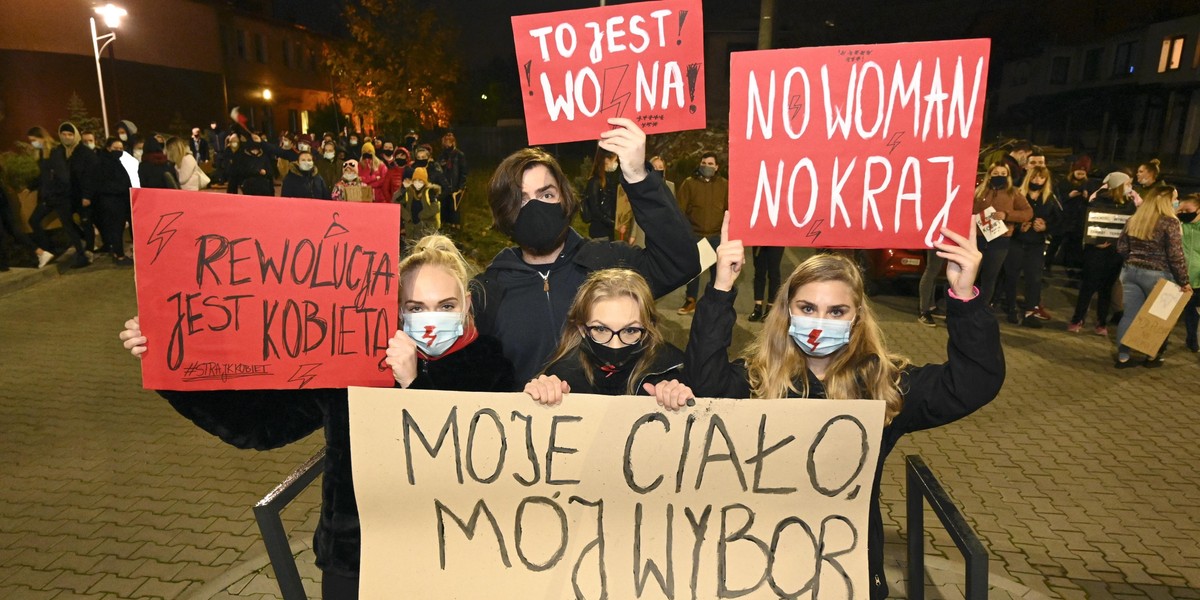 Protesty kobiet w małych miastach - Twardogóra