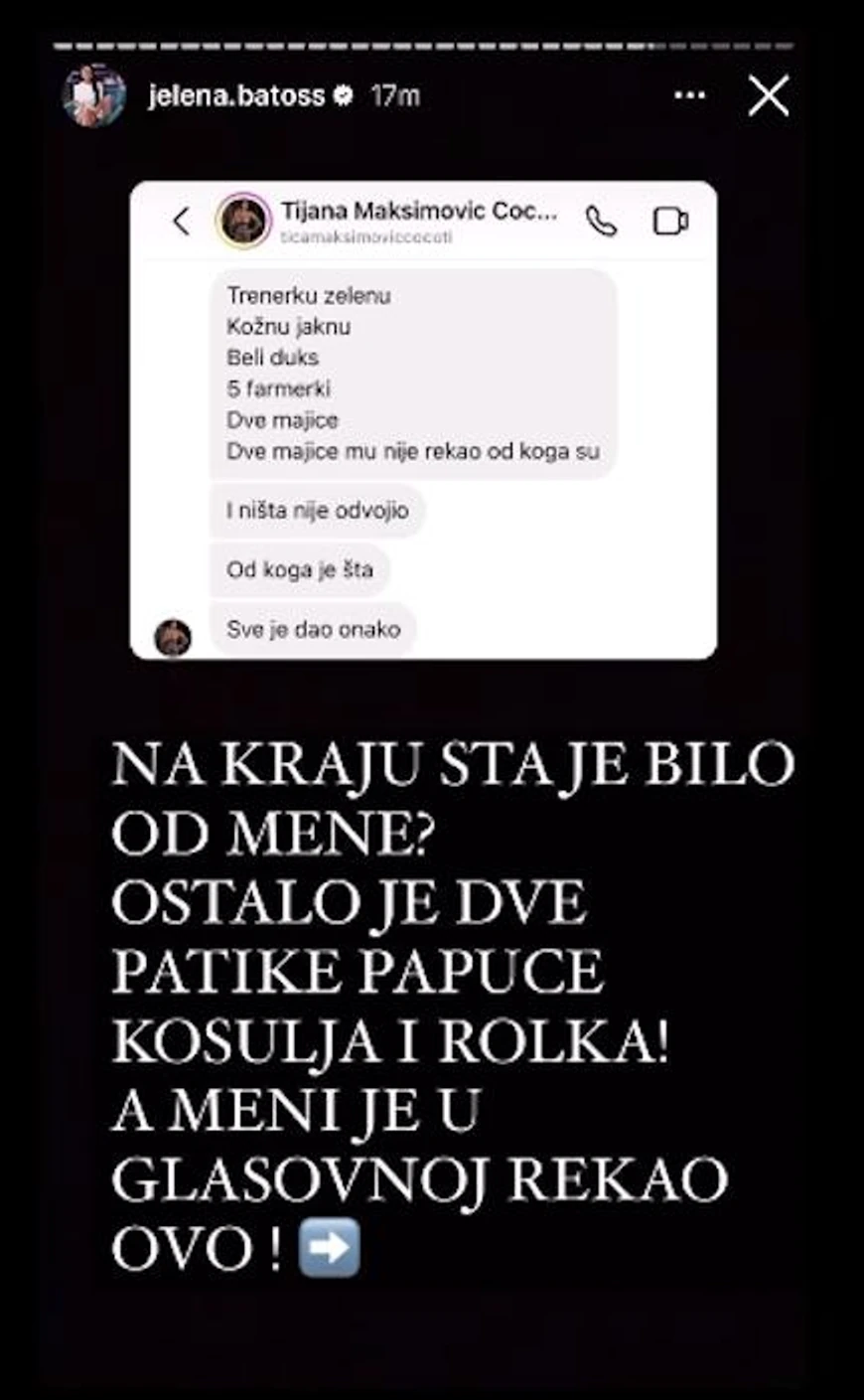 Jelena Batos sve otkrila