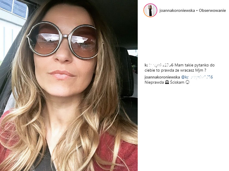 Joanna Koroniewska na Instagramie