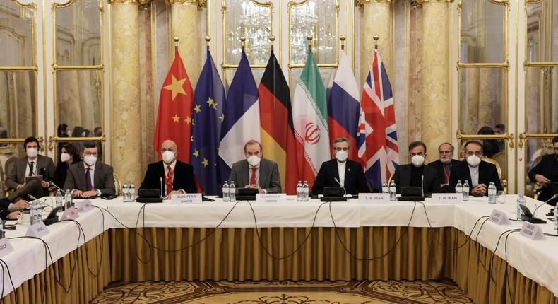 Parties to the Iran nuclear deal meet in Vienna, December 17, 2021.