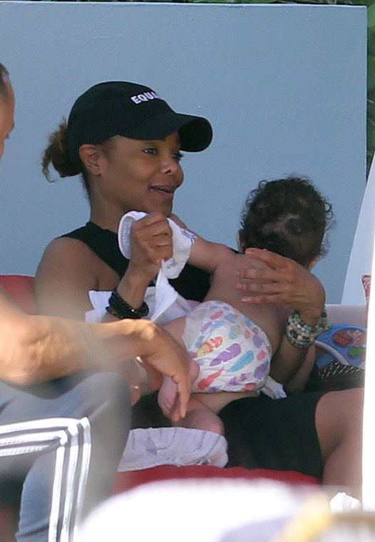 Janet Jackson z synkiem w Miami