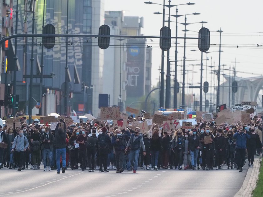 Protest w Łodzi