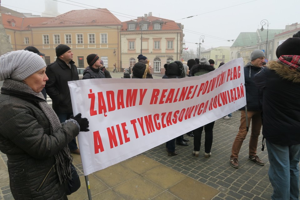 Protest listonoszy w Lublinie