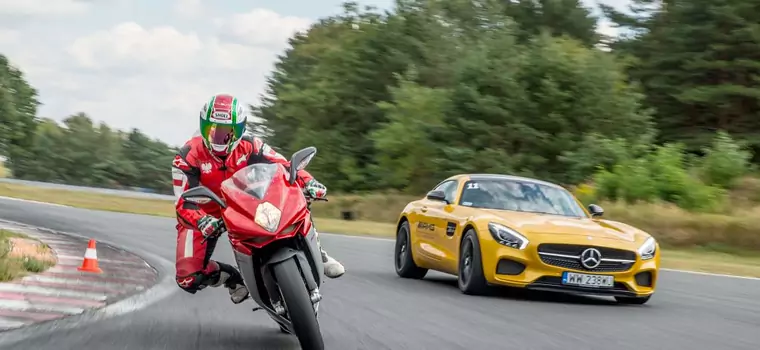 Mercedes-Benz AMG GT S i MV Agusta F3 - pojedynek rywali z jednej drużyny