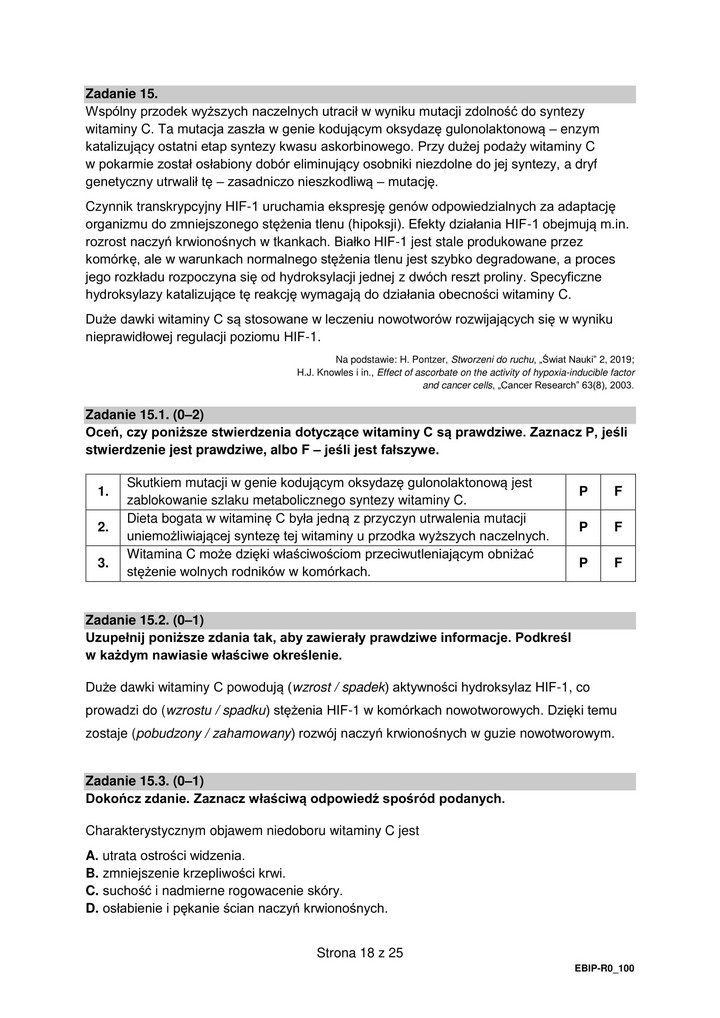 Arkusz maturalny - biologia rozszerzona - 2022 r.