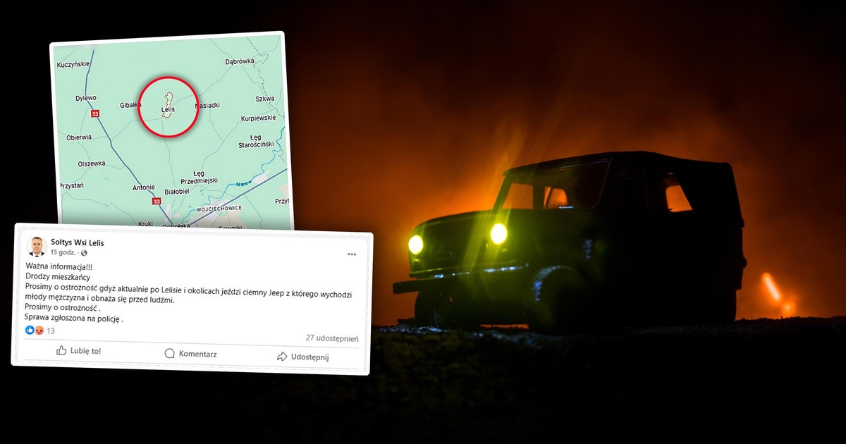 Popłoch pod Ostrołęką. Sołtys ostrzega mieszkańców przed czarnym jeepem. "Mieliśmy zgłoszenie"