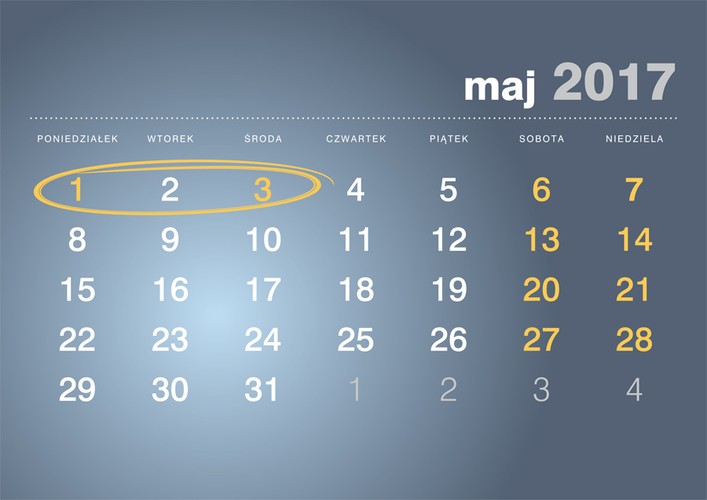 Święto Pracy w 2017 roku przypada na poniedziałek, a Święto Konstytucji 3 Maja na środę. To oznacza, że biorąc jeden dzień wolnego możemy odpoczywać przez pięć dni.