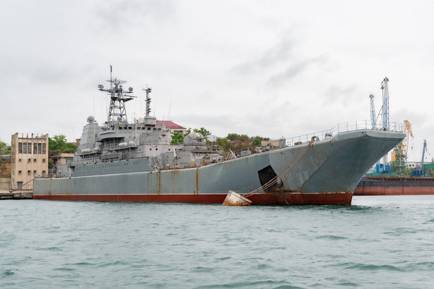Okręt desantowy Kostiantyn Olszański, bezprawnie przejęty przez rosyjską Flotę Czarnomorską w 2014 roku