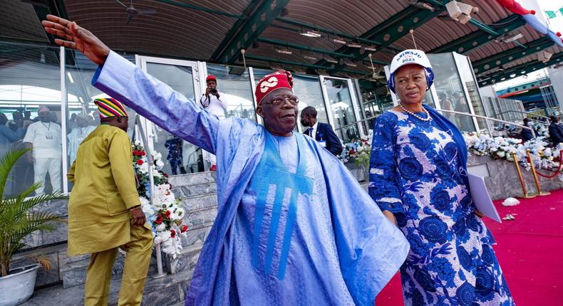 Bola Tinubu and his wife, Senator Oluremi Tinubu (Daily Trust)