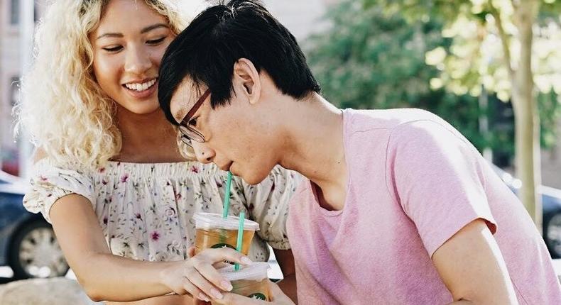 Starbucks is giving away free drinks to promote its new line of iced tea.