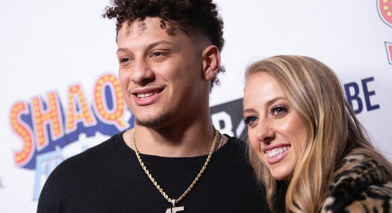 Patrick Mahomes and Brittany Matthews pictured in February 2019.
