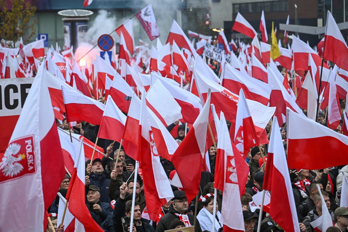 Uczestnicy Marszu Niepodległości