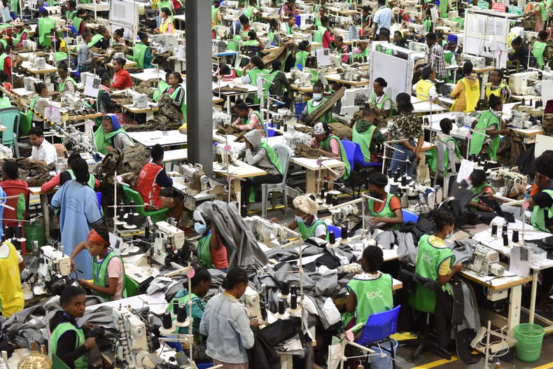 A textile factory in Ethiopia