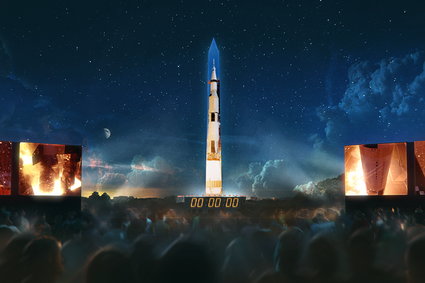 50. rocznica lądowania na Księżycu. Słynny pomnik zamieni się w rakietę Saturn V