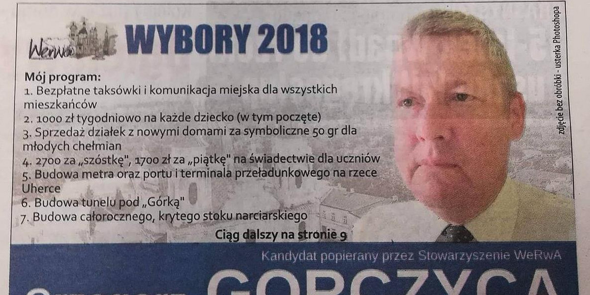 Przedsiębiorca zadziwił wszystkich swoim programem wyborczym